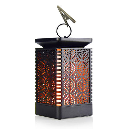 Lanterne Solaire Flamme Vintage