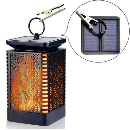 Lanterne Solaire Flamme Vintage