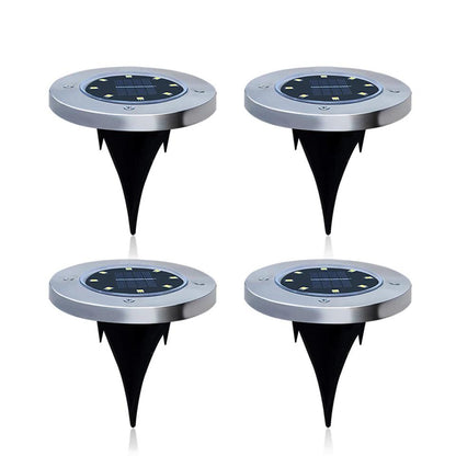 Lampe de sol solaire 16 LED (4 Pièces)