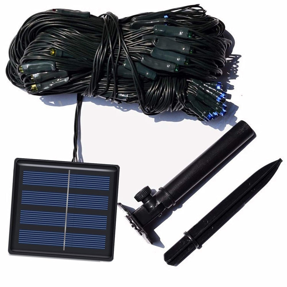Guirlande Solaire <br> Filet de Maille Multicolore 200 LED