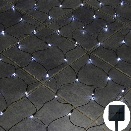 Guirlande Solaire <br> Filet de Maille Blanc 100 LED