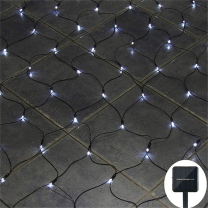 Guirlande Solaire <br> Filet de Maille Blanc 100 LED