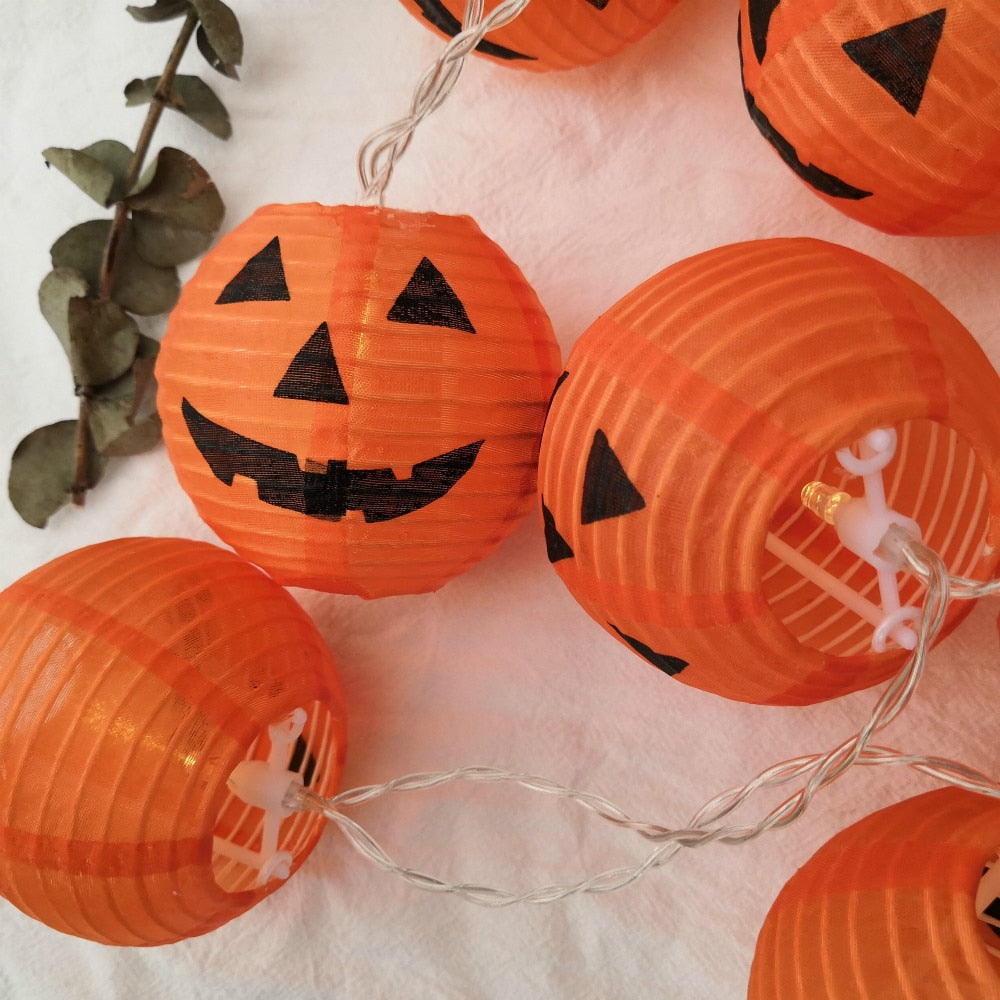 Guirlande Solaire Citrouille d'Halloween