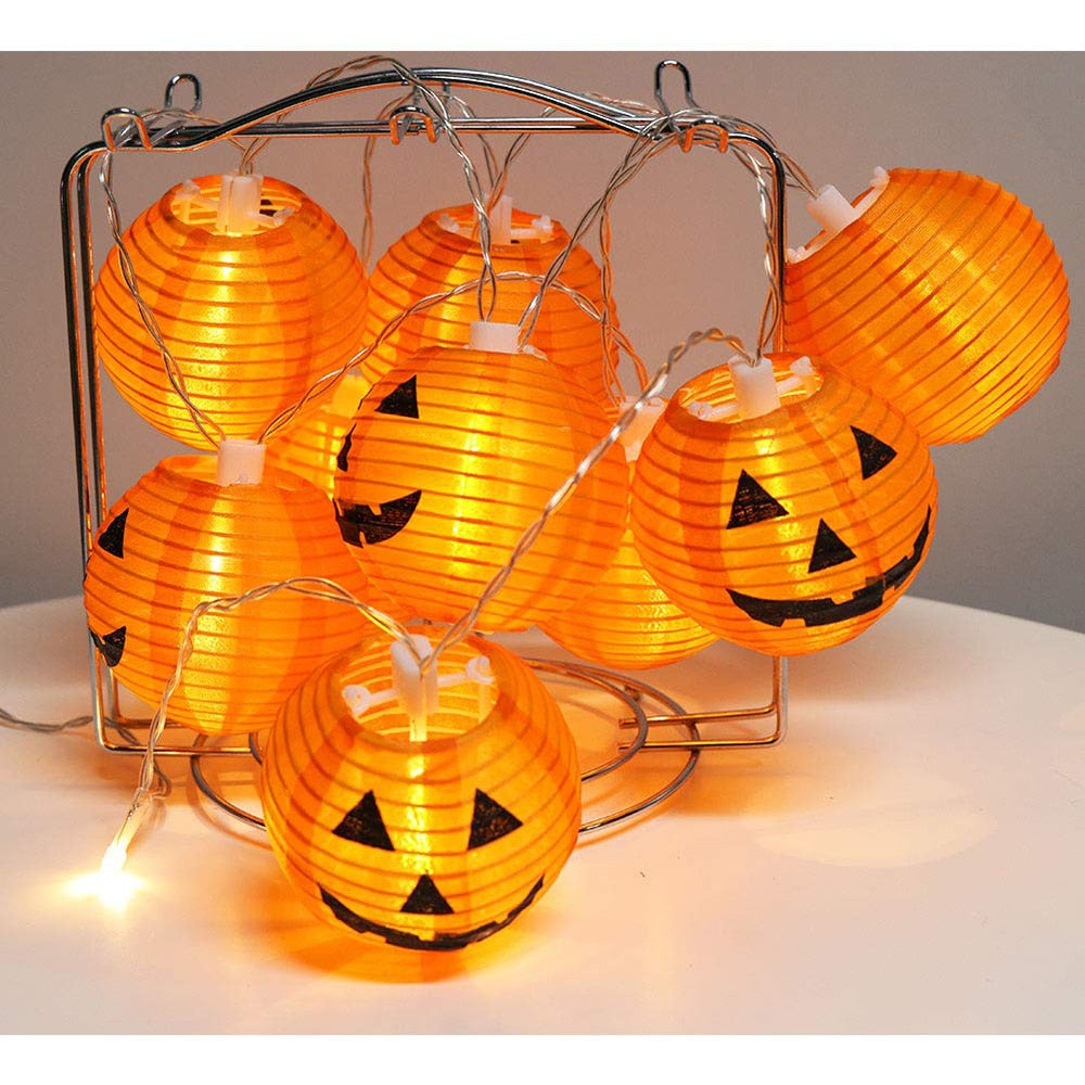 Guirlande Solaire Citrouille d'Halloween