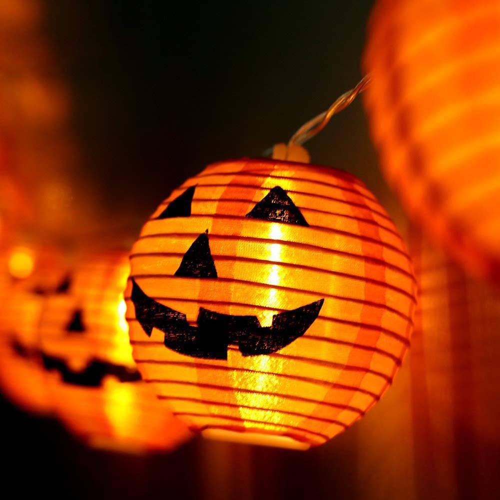 Guirlande Solaire Citrouille d'Halloween