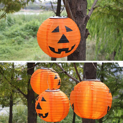 Lanterne Solaire Lampion Chinois citrouille (5 PCS)