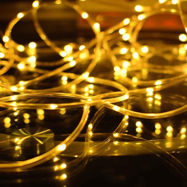 Guirlande Solaire Tube Lumineux 100 LED 12 Mètres