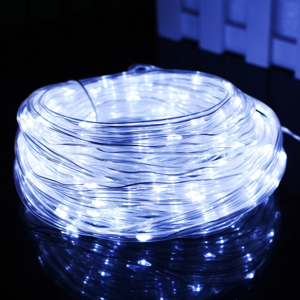 Guirlande Solaire Tube Lumineux 100 LED 12 Mètres