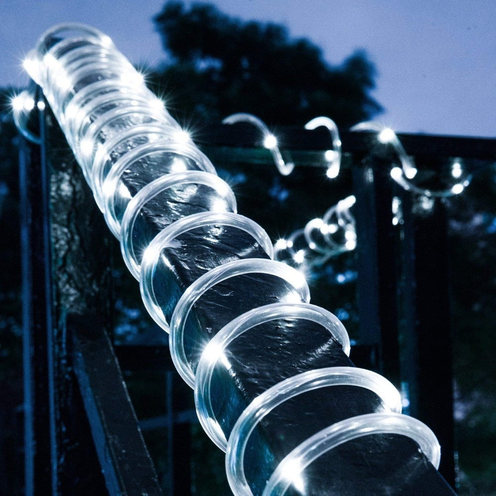 Guirlande Solaire Tube Lumineux 100 LED 12 Mètres