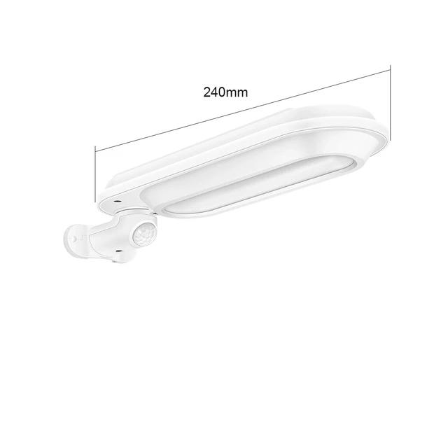Lampadaire Solaire Ovale Blanc 600 lumens