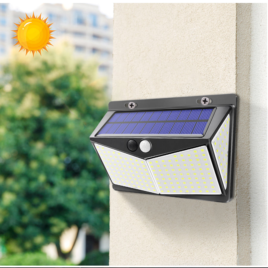 Applique murale solaire 208 LED avec détecteur