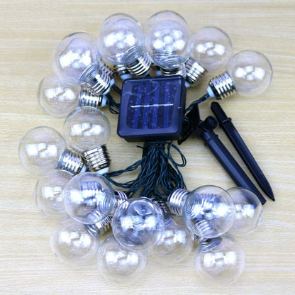 Guirlande Ampoule Solaire <br> 20 Ampoules de Feston Claire
