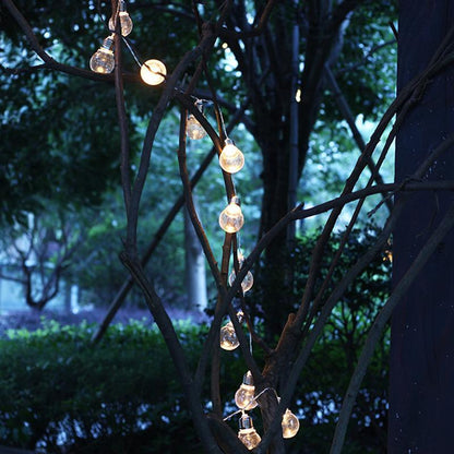 Guirlande Solaire <br> 10 Ampoules Claire LED Jaune