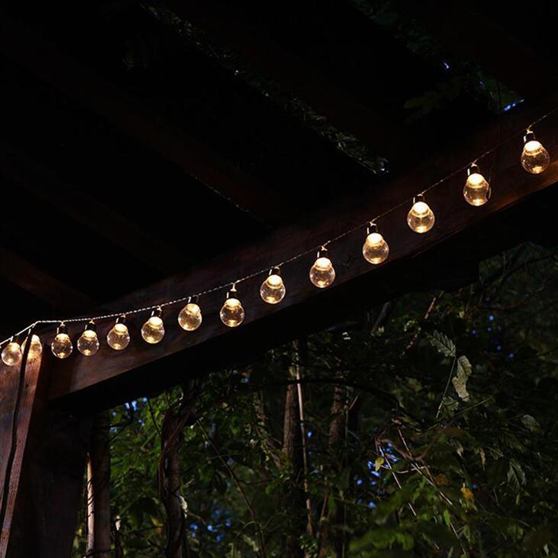 Guirlande Solaire <br> 10 Ampoules Claire LED Jaune