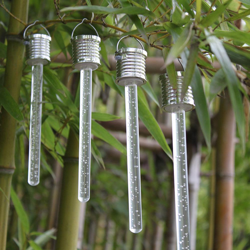 Lampe solaire jardin Tube Lumineux à suspendre (4 PC)