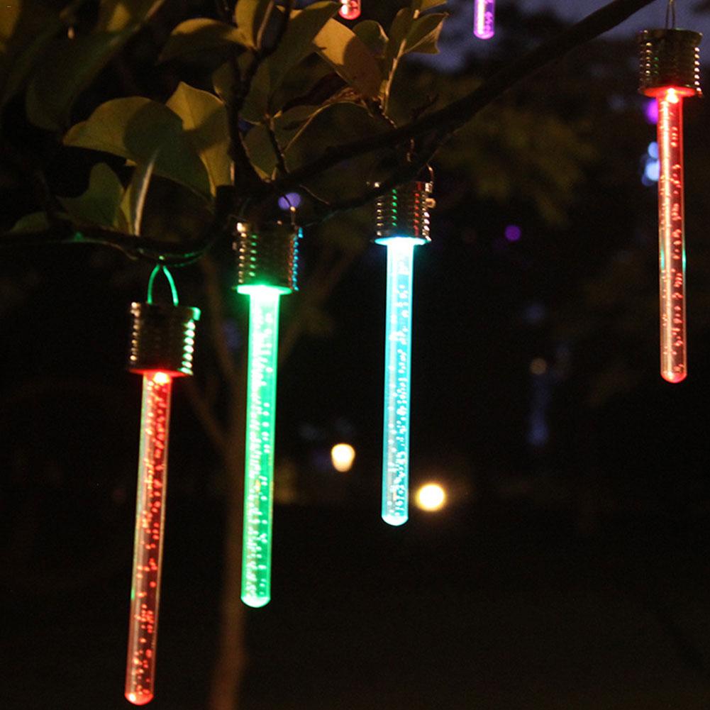 Lampe solaire jardin Tube Lumineux à suspendre (4 PC)