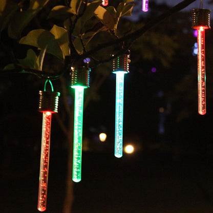 Lampe solaire jardin Tube Lumineux à suspendre (4 PC)