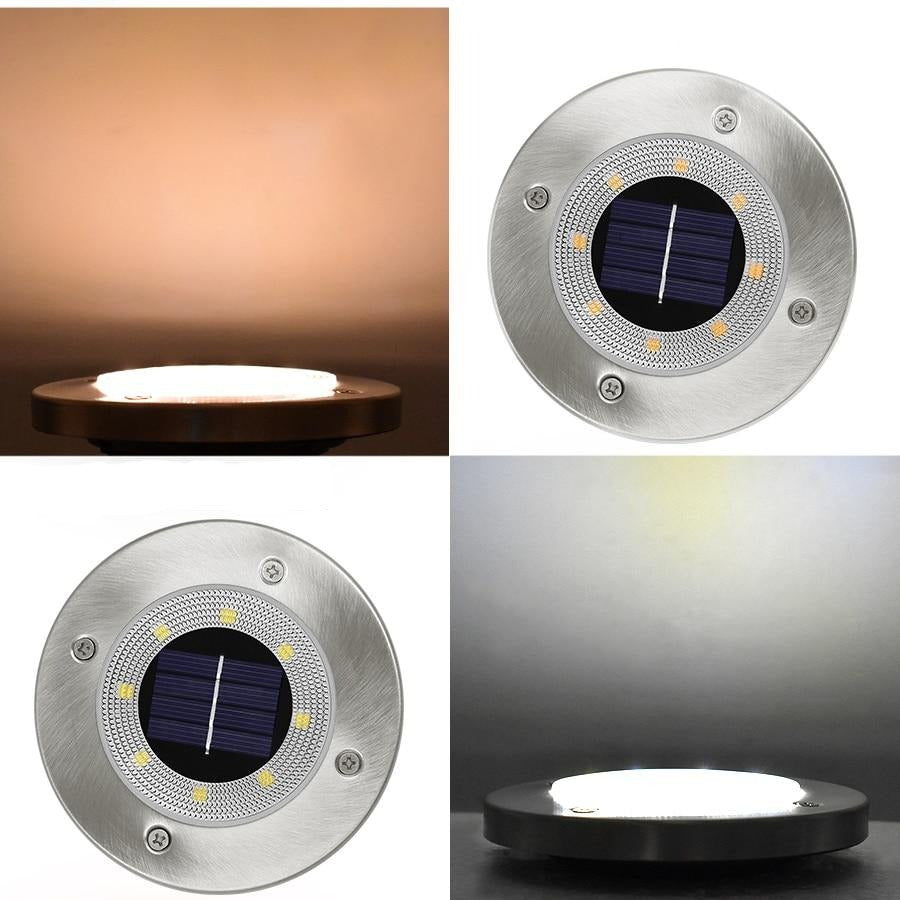Balise solaire extérieure Lampe de sol en Alu (8LED)