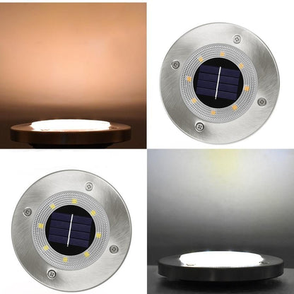 Balise solaire extérieure Lampe de sol en Alu (8LED)