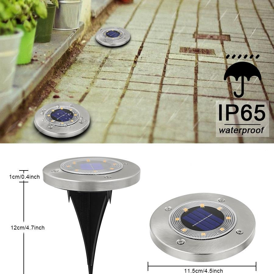 Balise solaire extérieure Lampe de sol en Alu (8LED)