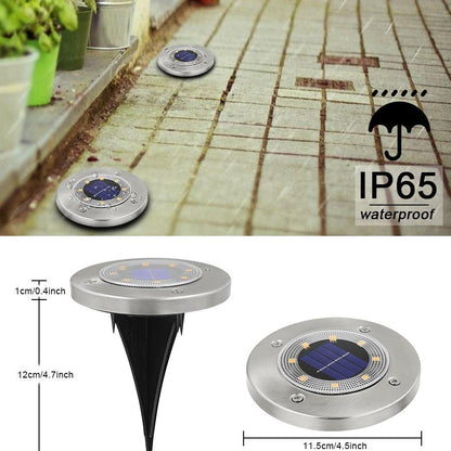 Balise solaire extérieure Lampe de sol en Alu (8LED)