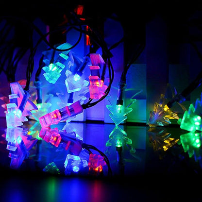 Guirlande Solaire Mini Sapin Blanc (30 LED)