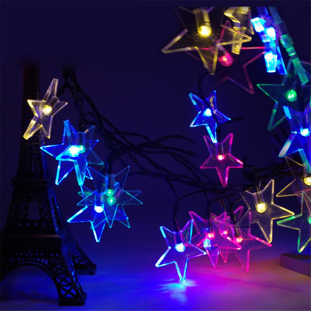 Guirlande Lumineuse Solaire <br> Étoile Multicolore