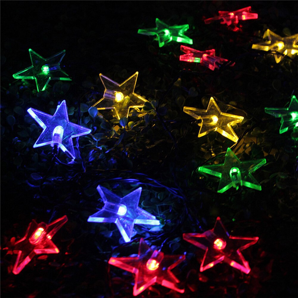 Guirlande Lumineuse Solaire <br> Étoile Multicolore