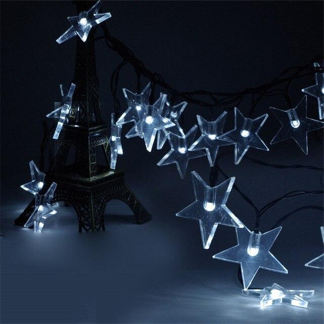 Guirlande Lumineuse Solaire <br> Étoile Blanche