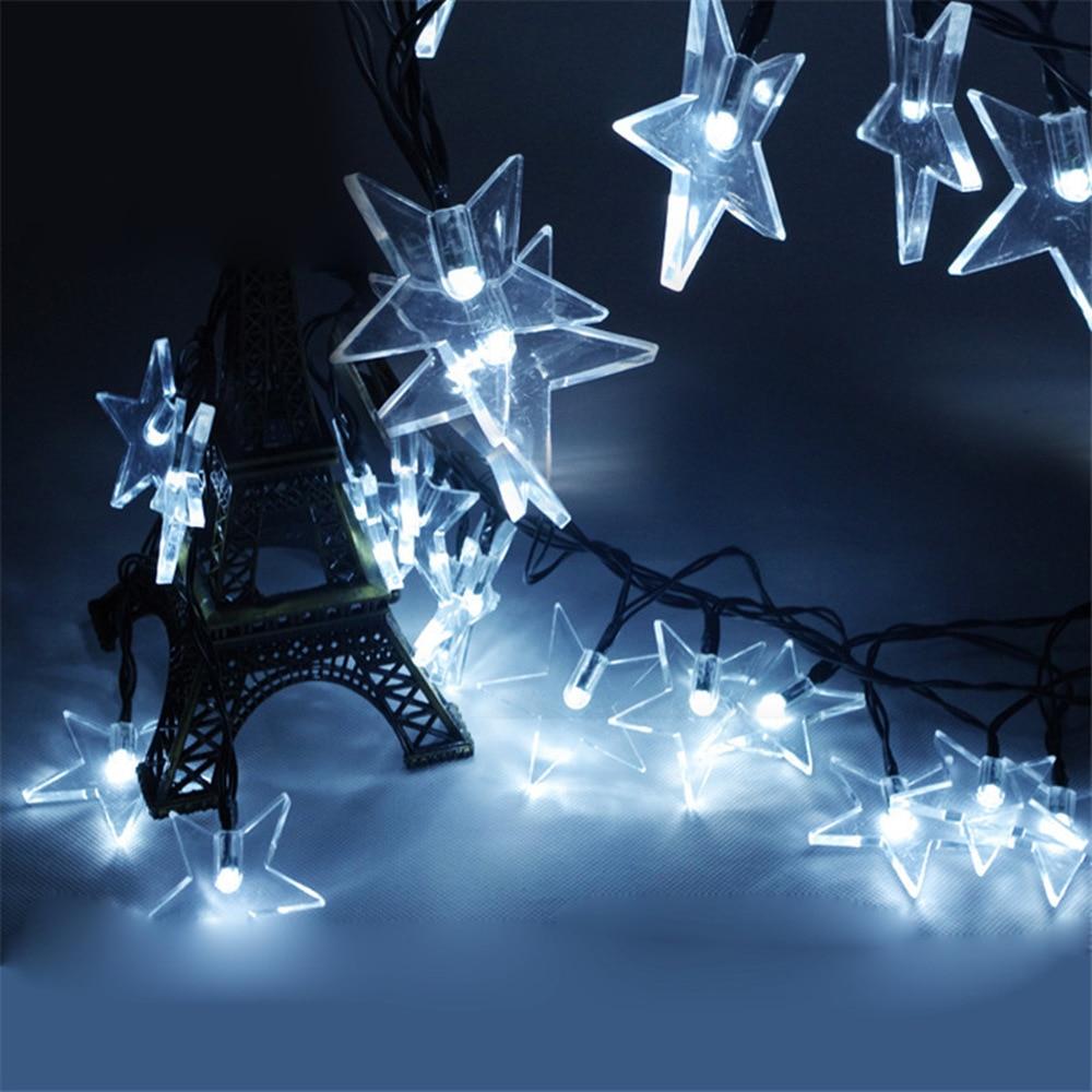 Guirlande Lumineuse Solaire <br> Étoile Blanche