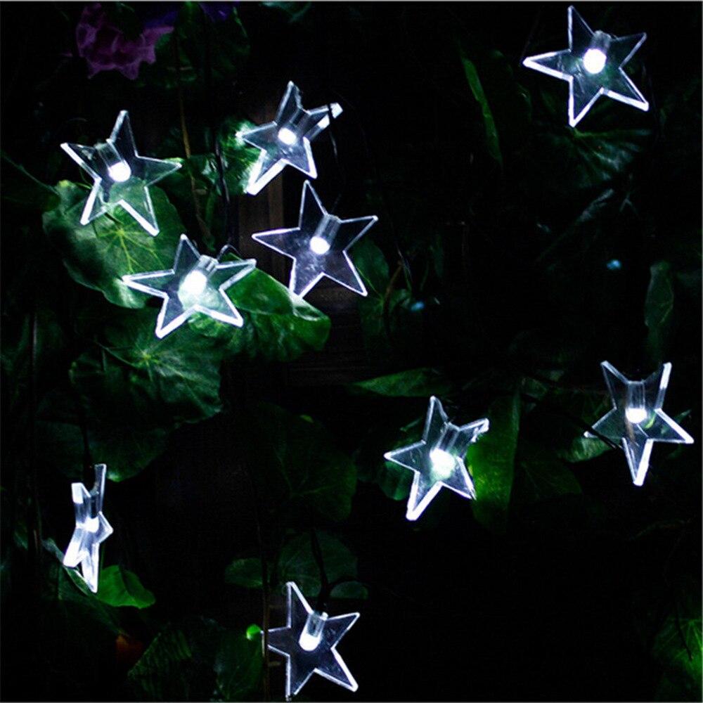 Guirlande Lumineuse Solaire <br> Étoile Blanche