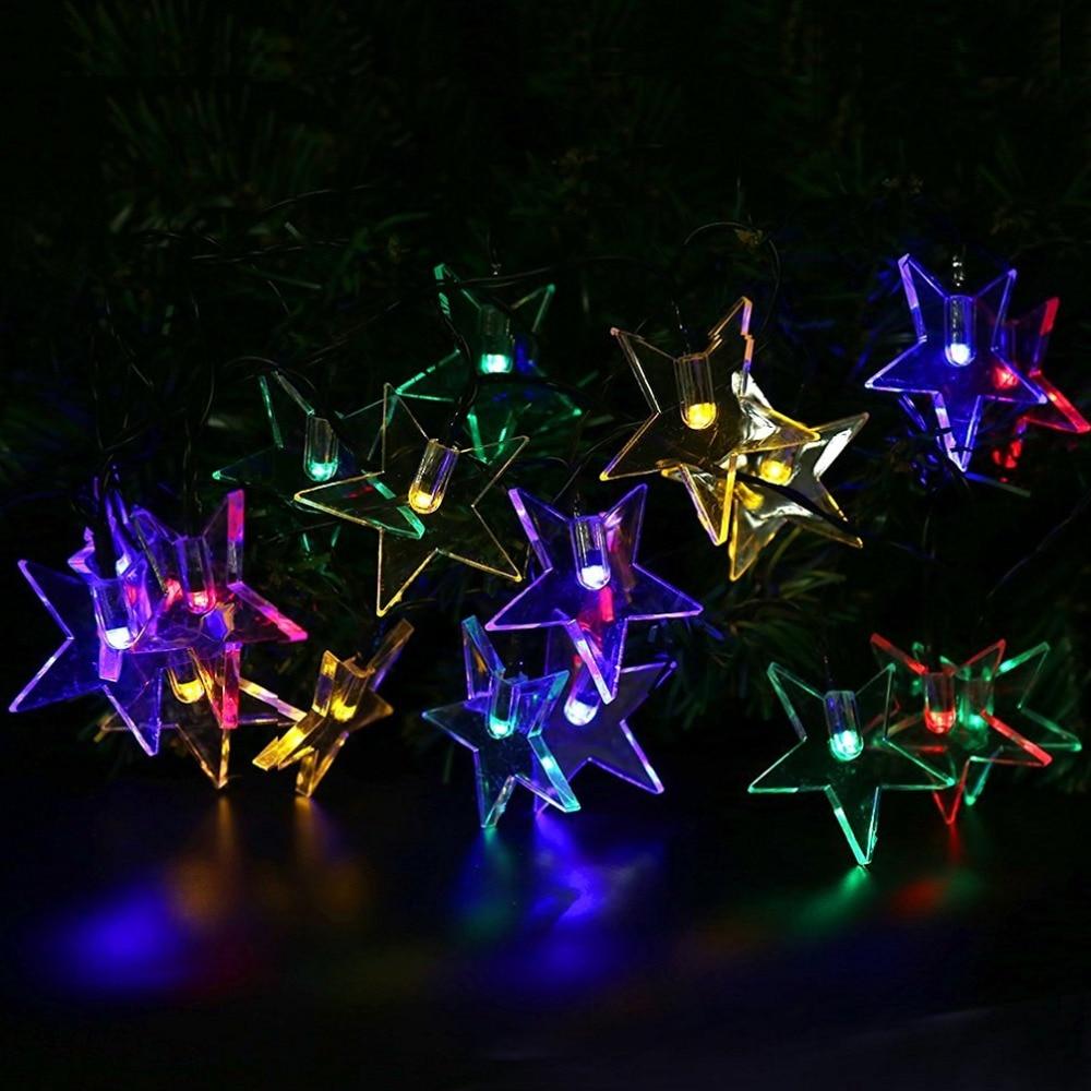 Guirlande Lumineuse Solaire <br> Étoile Multicolore