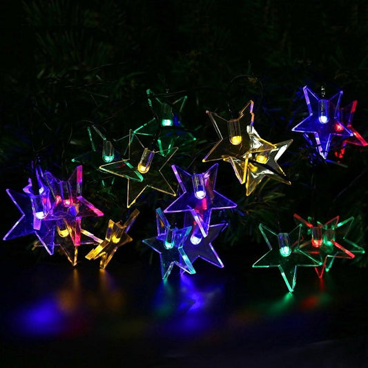 Guirlande Lumineuse Solaire <br> Étoile Multicolore