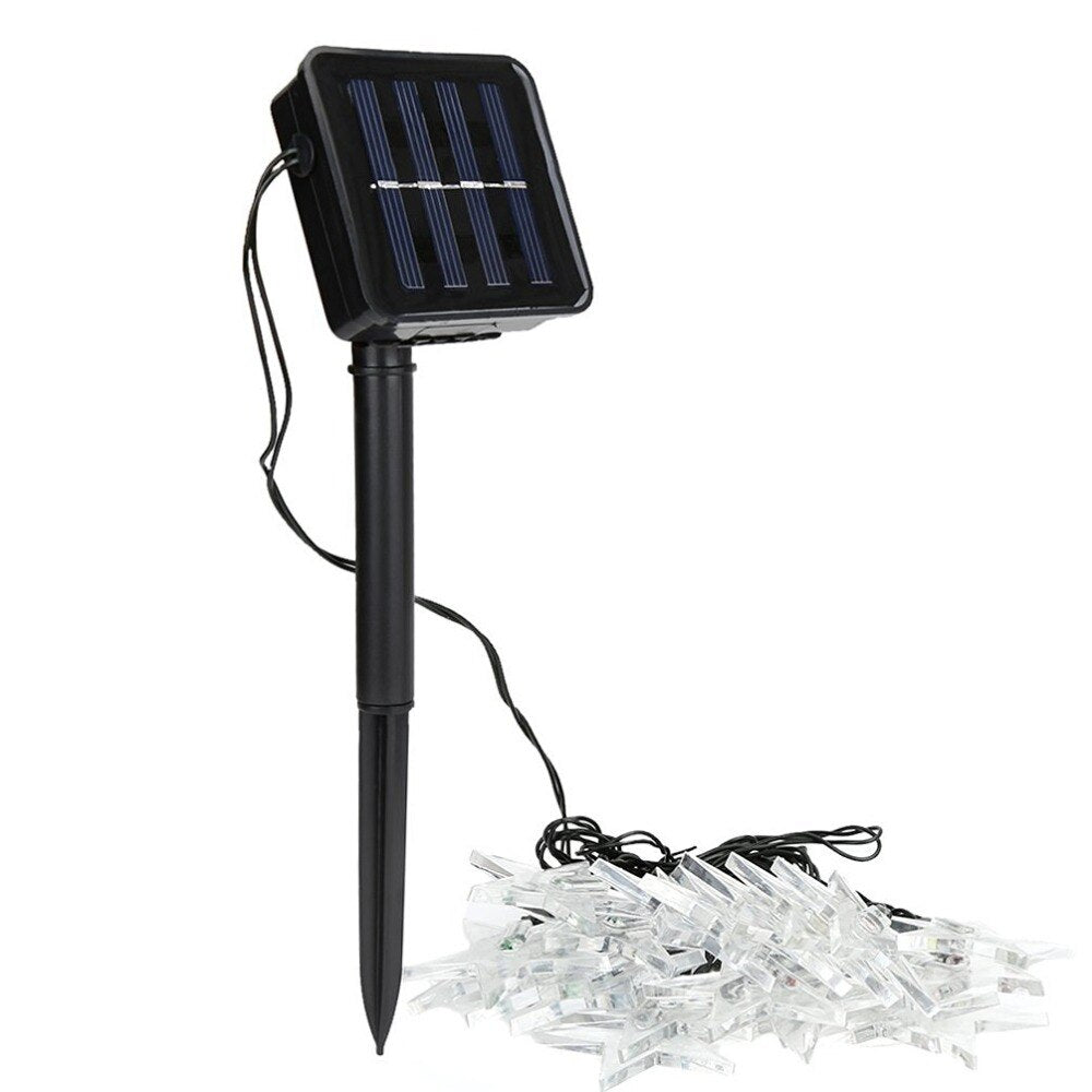 Guirlande Lumineuse Solaire <br> Étoile Jaune