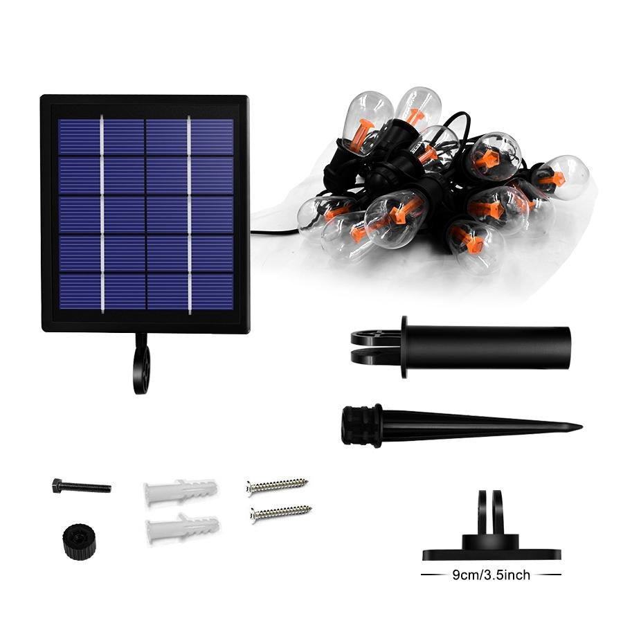 Guirlande solaire de jardin 12 Ampoule LED (48FT=+10M)