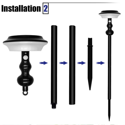 Balise solaire extérieur Lampe Changeante 2en1 54 LED