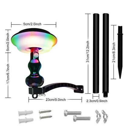 Balise solaire extérieur Lampe Changeante 2en1 54 LED