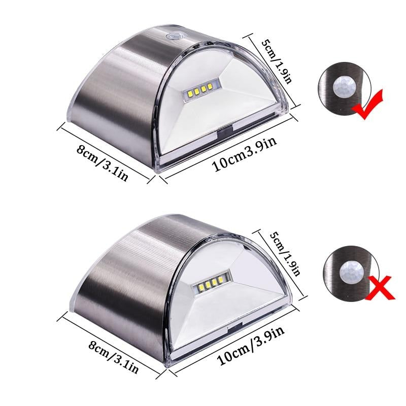 Applique murale solaire détecteur LED en Inox