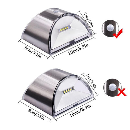 Applique murale solaire détecteur LED en Inox