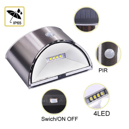 Applique murale solaire détecteur LED en Inox