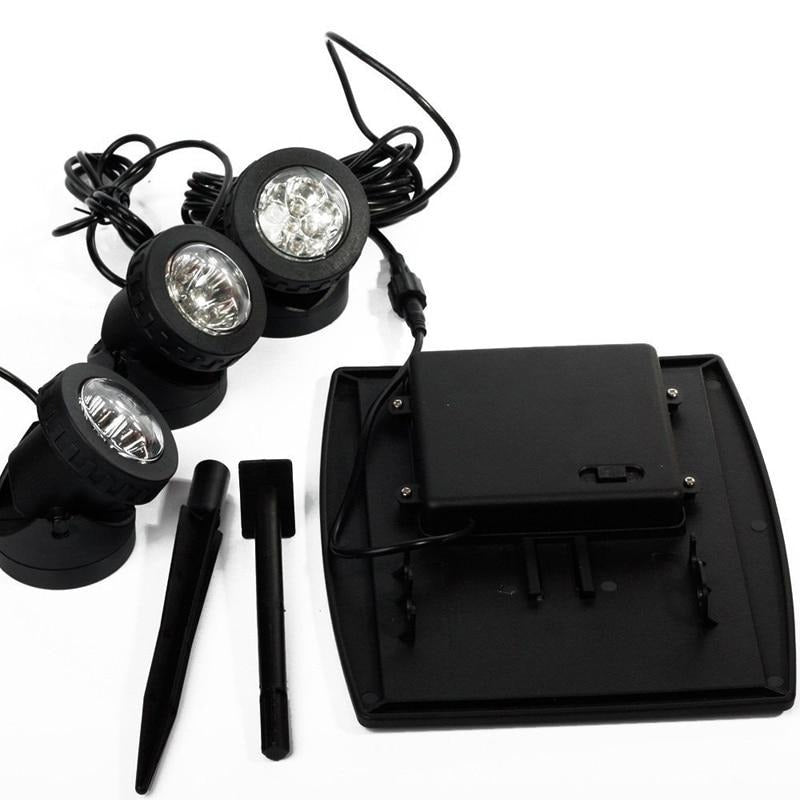 Lampe solaire jardin puissante pour plantes (3 Spot 18LED)