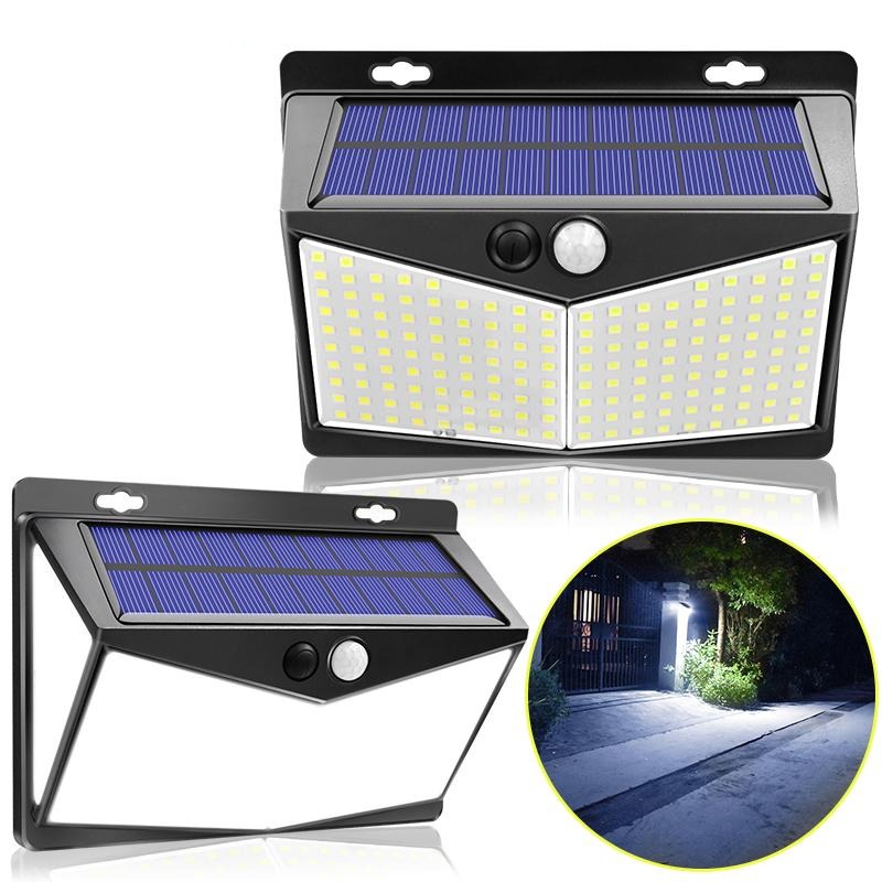 Applique murale solaire 208 LED avec détecteur
