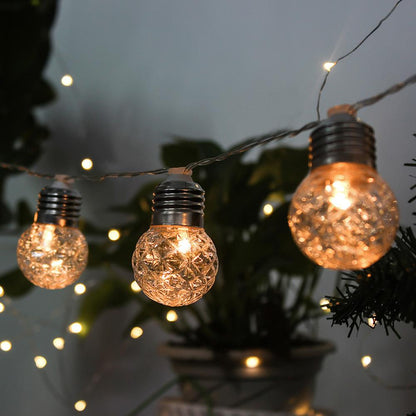 Guirlande solaire 10/20 Boules LED transparentes