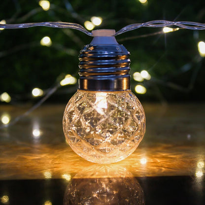 Guirlande solaire 10/20 Boules LED transparentes