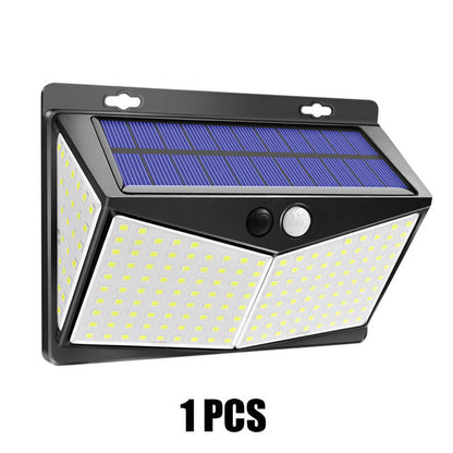 Applique murale solaire 208 LED avec détecteur