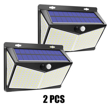 Applique murale solaire 208 LED avec détecteur