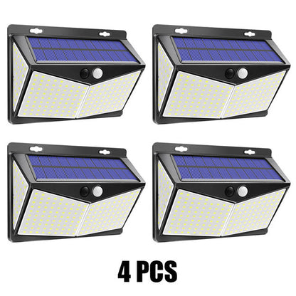 Applique murale solaire 208 LED avec détecteur