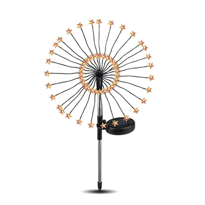 Piquet solaire jardin Feux d'artifice étoilé (2Pcs)