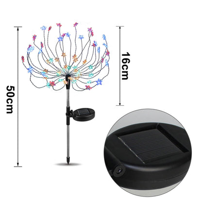 Piquet solaire jardin Feux d'artifice étoilé (2Pcs)