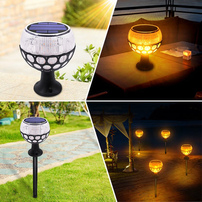 Balise solaire extérieur Boule de Flamme 96 LED (2en1)